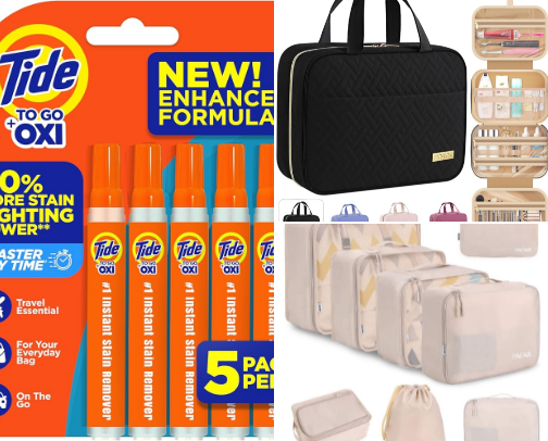 My go to travel essentials; what's in my suitcase cover photo collage