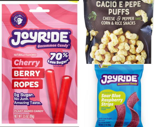 fave snacks+low sugar candy cover photo collage