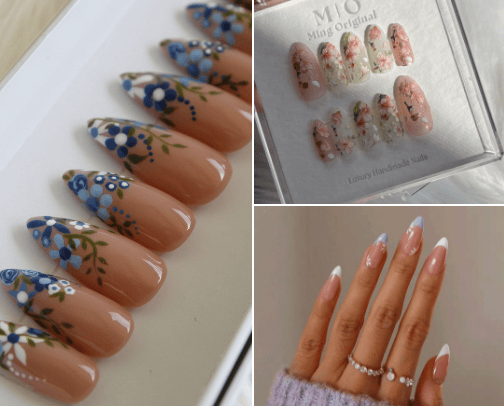 Flower Nail Art🌸🌷 cover photo collage
