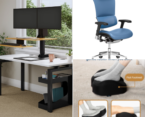 How I Fixed My Back Pain & Doubled My Productivity (WFH Essentials) cover photo collage
