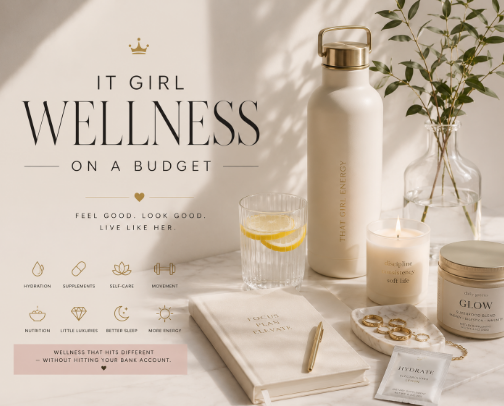 IT Girl Wellness On a Budget cover photo collage
