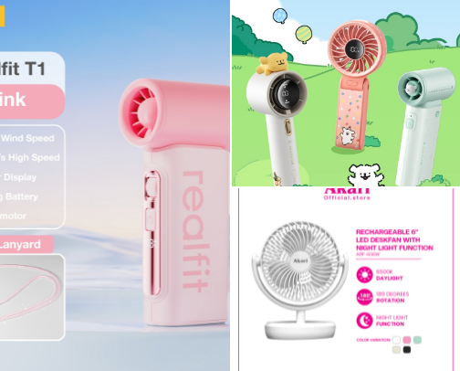 Stay Cool, Anywhere: The Ultimate Portable Fan cover photo collage