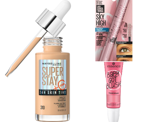 affordable drugstore makeup full look🤍 cover photo collage