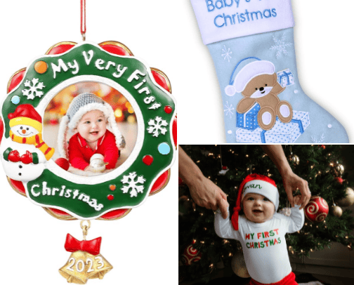 Baby's 1st Christmas cover photo collage