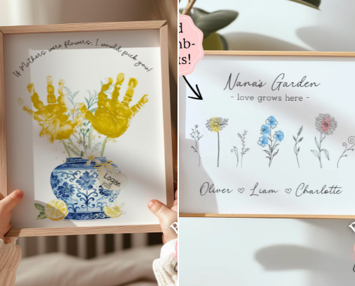 Mother’s Day Handprint Crafts cover photo collage