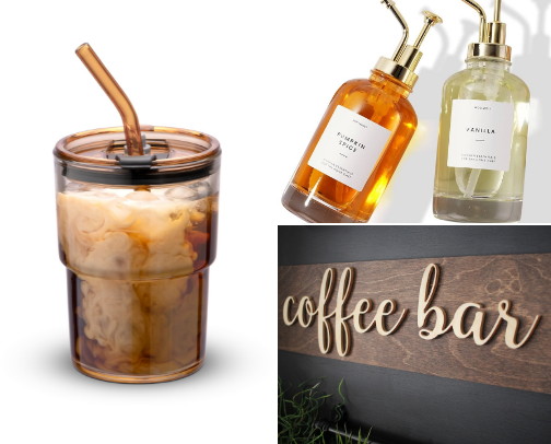 At Home Coffee Shop of Your Dreams cover photo collage