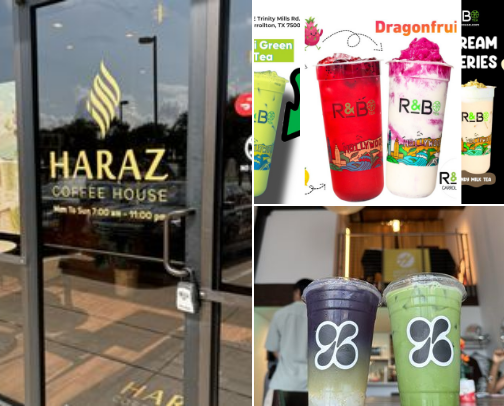 DFW Food/Coffee/Boba cover photo collage