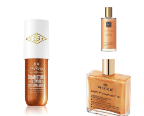 Body oil cover photo collage