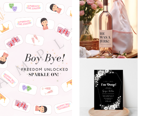 From “I Do” to “I’m Done”: Divorce Party Essentials cover photo collage