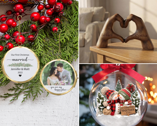 Personalized Anniversary Ornaments I Wish I Found Before Our First Year cover photo collage
