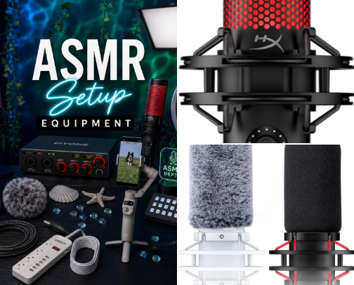 My ASMR Setup: Mics, Lighting & Filming Gear cover photo collage