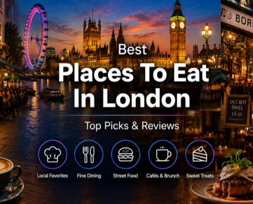 Best Places to Eat in London (2026 Food Guide) cover photo collage