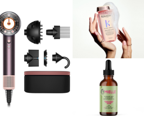 Everything you need for healthy looking hair cover photo collage