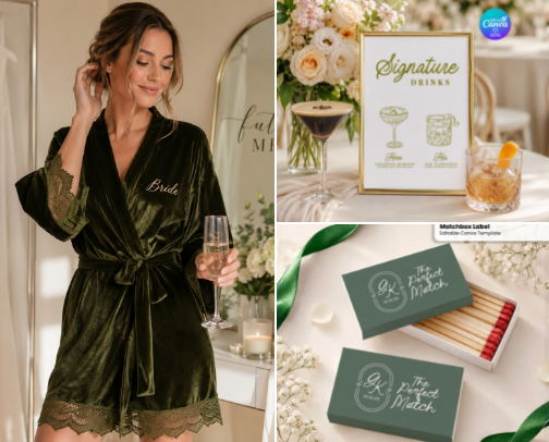 Old Money Wedding Finds 🌿 cover photo collage