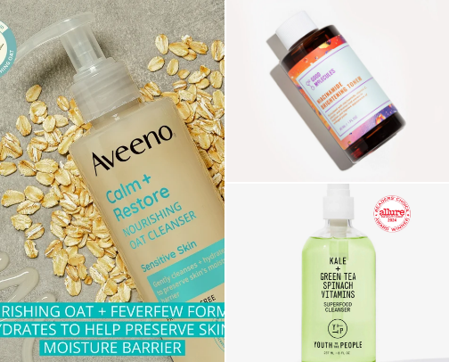 Skincare products that have cleared my skin🫧 cover photo collage