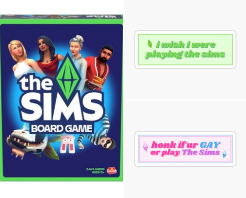 The Sims Merch 💚 cover photo collage