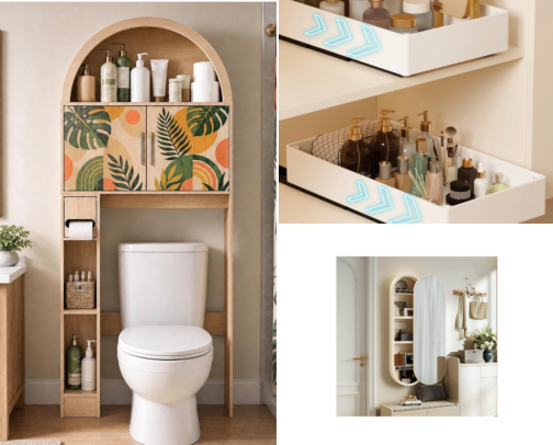 Small Bathroom Storage That Uses Every Inch cover photo collage