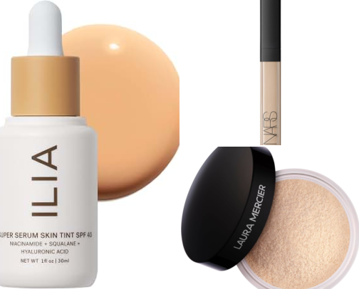 No-Makeup Makeup: Everyday Makeup Bag Essentials cover photo collage