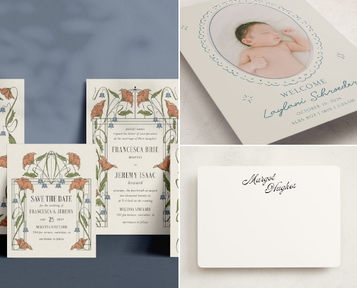 Minted cards cover photo collage