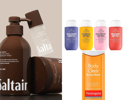 Body washes cover photo collage