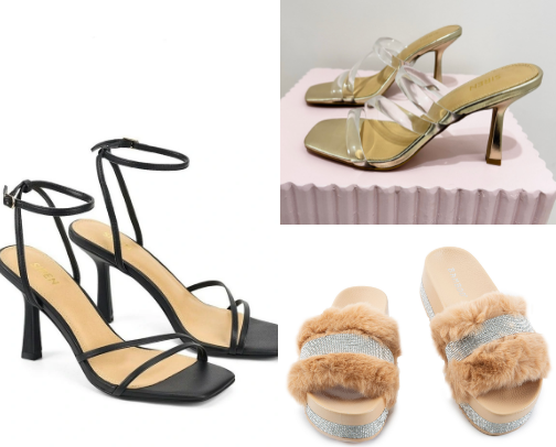 Women's shoes cover photo collage