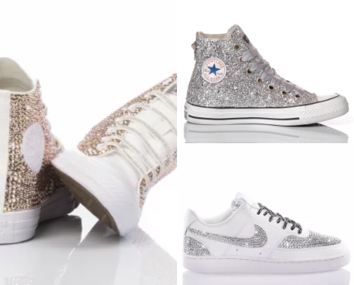 The luxurious look of sneakers cover photo collage