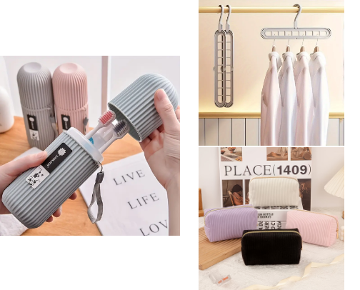 Things You'll Wish You Packed Sooner- TEMU Edition cover photo collage