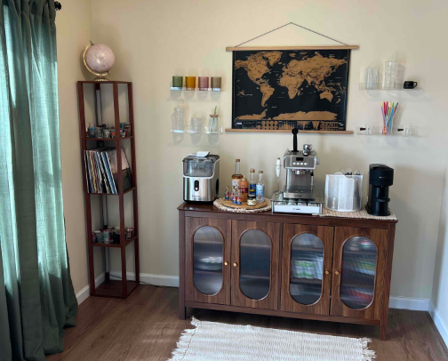 What you’ll find on my coffee bar! cover photo collage