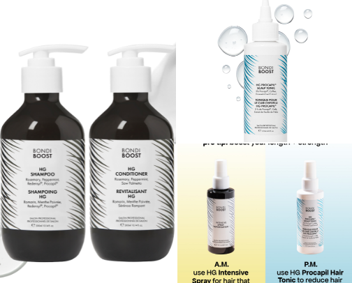 Hair Growth + Anti-Thinning Products cover photo collage