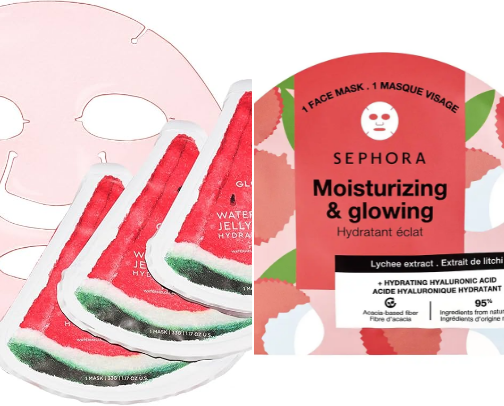Sheet mask cover photo collage