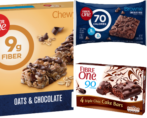 trending, high‑fiber chocolate or chocolate‑flavored snacks cover photo collage
