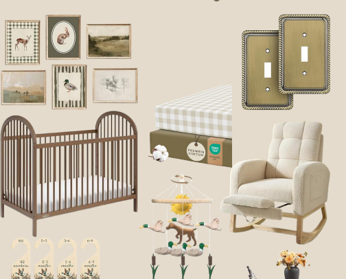 Vintage Boy Nursery cover photo collage