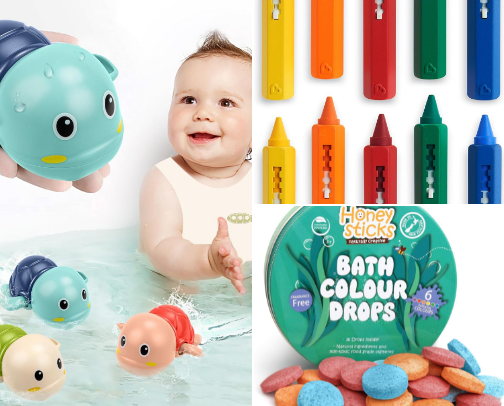 Bath/Shower Fun for Littles- from a mom of 4 cover photo collage