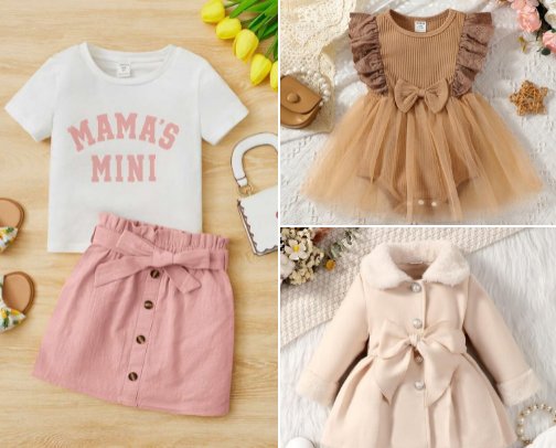 shein fashion for little girls cover photo collage