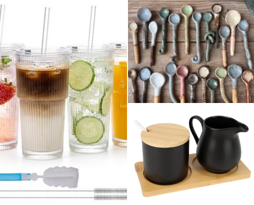 Aesthetic Kitchen and Coffee Bar Upgrades Under $35 cover photo collage