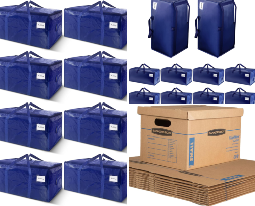 Moving Day Essentials: Boxes, Bags & Packing Supplies cover photo collage