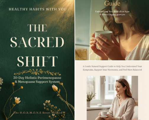 Digital Guides & Journals for Perimenopause & Caregiving cover photo collage
