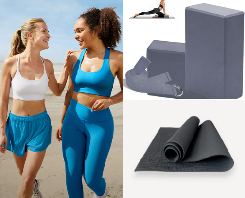 Sports/Yoga outfits cover photo collage