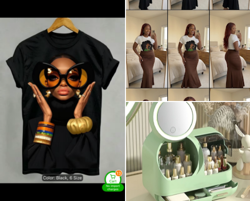 Temu finds cover photo collage