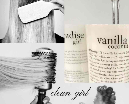 Clean Girl Essentials ✨🤍🧖🏻‍♀️ cover photo collage