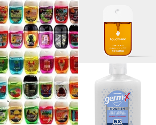 Hand sanitizer cover photo collage