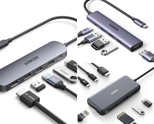 Best USB-C Hubs for MacBook and Windows Laptops (U.S.) cover photo collage