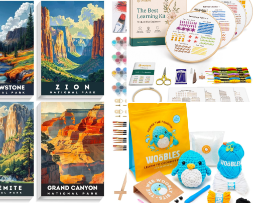 Easy, Low-Stress Hobbies while on Maternity Leave cover photo collage