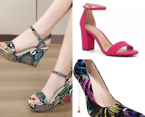 Women’s shoes cover photo collage