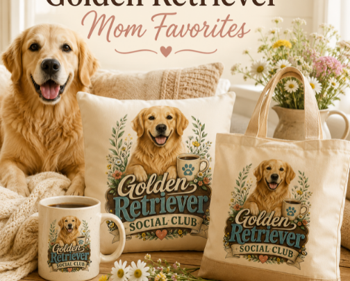 Golden Retriever Mom Favorites cover photo collage