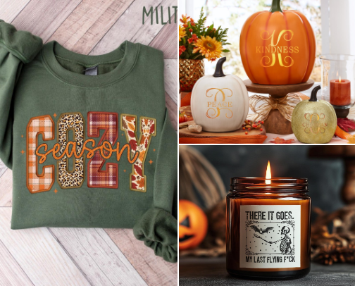The Coziest Fall Finds from Etsy cover photo collage