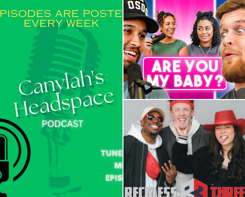 Podcasts I'm Loving cover photo collage
