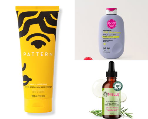 Hair, Body & Self-Care Favorites for Busy Moms cover photo collage