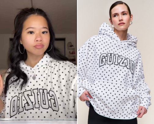 katie’s polka dot hoodie! cover photo collage