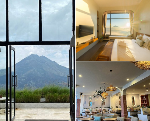 "Coffee tastes better with Bali’s breathtaking views 🌅☕" cover photo collage